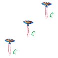 thumbnail image 4 of fastboy Unisex Children Cartoon Animal Kite Polyester Flying Kites with Handle Interactive Game Toys Presents Entertainment Blue 3Set, 4 of 6