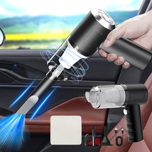 Meitianfacai Nettoyeur à vide avec 120W Aspirateur de petite voiture à aspiration puissante Mini Poussières Buster Machine de nettoyage portable avec tenue de nettoyage, 12,6x5.51in