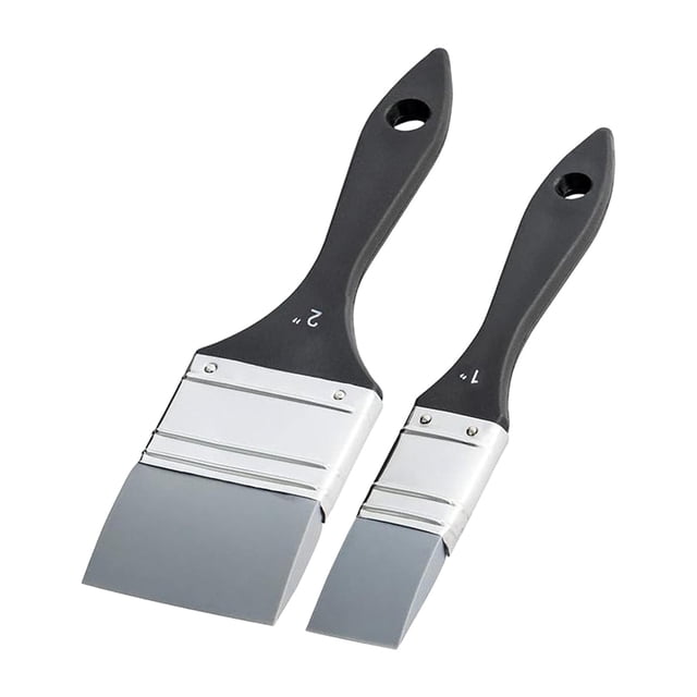 Rongfmy Color Shaper Painting Tool Comfortable Handle Drawing Silicone Paint Brushes 2Pcs 1in 2in