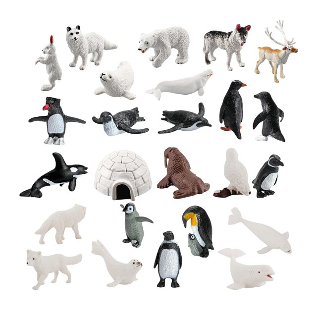 Abbracc 26x Figurines d'Animaux Réalistes Modèle Miniature Statues Ensemble de Jeu Jouets Animaux
