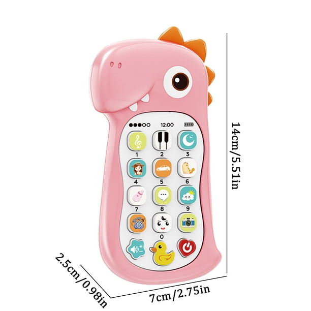 Téléphone Jouet Pour Tout-Petits – Son & Lumière, Musique, Éducatif – Cadeau Parfait (Rouge/Bleu)