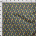thumbnail image 3 of oneOone Silk Tabby Fabric Leaves & Floral Block Print Fabric BTY 42 Inch Wide, 3 of 5
