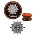 thumbnail image 1 of Printtoo Textile Tampon Rond en Bois et Caoutchouc pour Scrapbooking, Tampons Mandala Floraux - 3 Pouces, 1 of 2