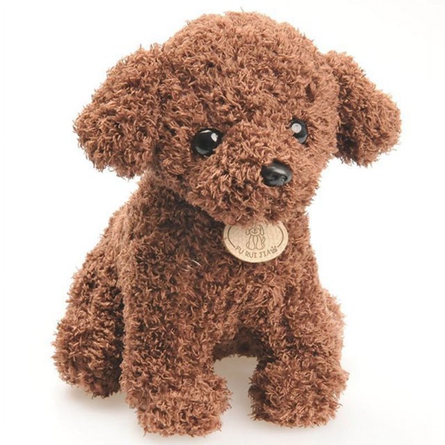 White Adorable Realistic Furry Toy Dog for Children Gift and Home Decoration