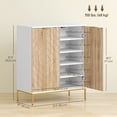 thumbnail image 3 of HOMCOM Armoire de Rangement pour Chaussures 15 Paires avec Portes, Tablettes Ajustables, Blanc, 3 of 10