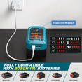 thumbnail image 2 of 100W USB C Battery Charger Compatible with Bos*ch 18V Battery(Tool Only), Power Adapter Fast Charging Station with USB-A Port, Fast Charging Hub for Laptops Phones Tablets, 2 of 7