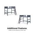 thumbnail image 4 of DHP Denver Loft Bed for Kids Bedroom, Full Size Frame, 4 of 5