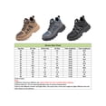 thumbnail image 2 of Woobling Unisex Safety Shoe Lace Up Work Shoes High Top Protection Boot Anti-collision Booties Men Slip Resistant Steel Toe Boots Grey 7, 2 of 8