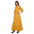 thumbnail image 2 of Moomaya Robe Longue à Col Rond à Manches 3/4 pour Femmes Grande Taille Vêtements d'Été, 2 of 3