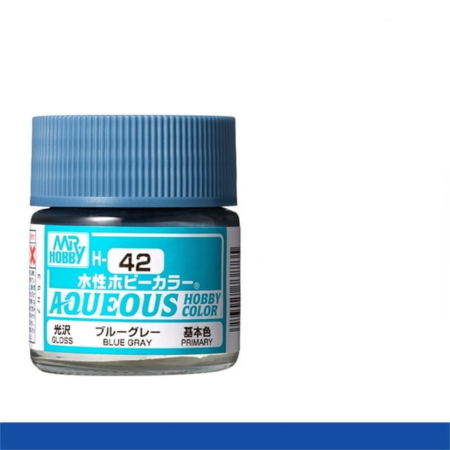 Mr. Hobby Aqueous H42 Gloss Blue Gray Acrylic Paint 10ml for Scale Models & Miniatures