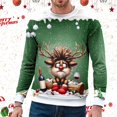 thumbnail image 4 of Ediodpoh Chandail de Sport à Col Rond de Noël pour Homme à Manches Courtes d'Hiver Chandail de Sport à Col Rond Chandail à Col Rond pour Homme Vert Pâle_003 TG, 4 of 4