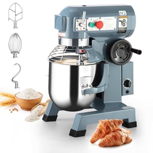 Ourlova Com Mélangeur d'aliments 10Qt 450W Mélangeur électrique de la toux 3 Speed w/ Steel-Steel Bowl Dough Hook Flat Beater Whisk 3 Dans 1 Machine multifonctionnelle de mélange d'aliments pour les boulangeries scolaires