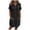 a-Black, variant on Women's Comfortable New Casual Teenager Casual Dresses Solid Color Button Mid Dressed for Womens Length Short Sleeve Loose Casual Maxi Dress Shirt Casual Dress