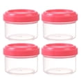thumbnail image 1 of Salad Dressing Container to Go, Small Condiment Containers with Lids for Lunch Bento Box, Reusable Plastic Snack Jars, Transparent Food Containers, Colorful Sauce Cups, Dishwasher Safe, 4 Pcs, 1 of 8