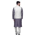 thumbnail image 3 of Atasi Kurta Pyjama pour Homme en Coton avec Veste, Ensemble Ethnique Mandarin Indien, 3 of 5
