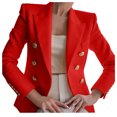 thumbnail image 1 of Heliisoer Business Elegant Office Work Women Lady Solid Button Suit Jacket Coat, 1 of 3