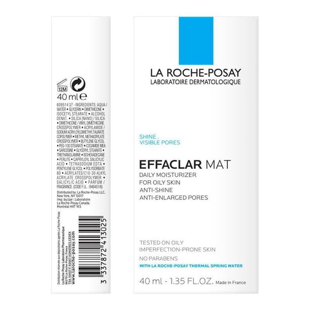 La Roche-Posay Effaclar Mat, Mattifying Face Moisturizer with Zinc