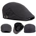 thumbnail image 4 of Casquette Béret Réglable Garder Chaud Léger Style Britannique Gentleman Hommes Bérets pour Voyage, 4 of 6