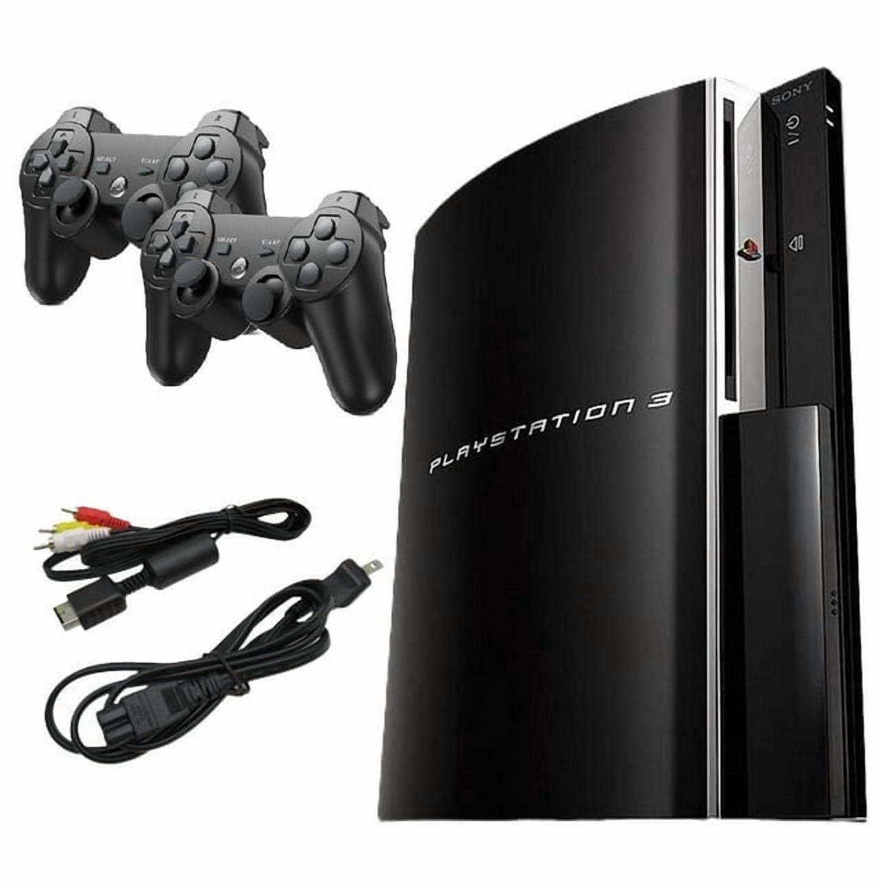 Sony PlayStation 3 PS3 Fat 80GB Refurbished Console Bundle with 2