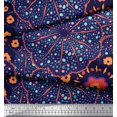 thumbnail image 3 of Soimoi Silk Fabric Mosaic Flower Printed Fabric 1 Yard 42 Inch Wide, 3 of 3