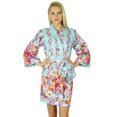 thumbnail image 1 of Bimba Women Cotton Printed Short Robe Getting Ready Bridesmaid Robes Coverups, 1 of 1