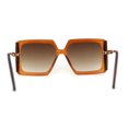 thumbnail image 2 of Womens Oversized Rectangle Butterfly Fashion Designer Sunglasses All Brown, 2 of 4