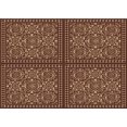 thumbnail image 1 of Ahgly Company Machine Washable Indoor Rectangle Transitional Bronze Brown Area Rugs, 2' x 3', 1 of 7