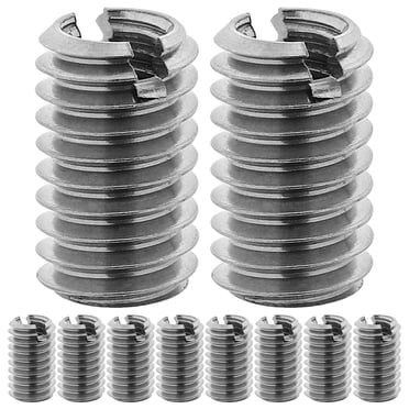 Shisuyan 10 Pcs Metal Thread Repair Inserts Helical Coiled Threaded Sleeves for Lamp and Mechanical Equipment Thread Repair Kit for DIY Projects