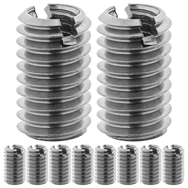Shisuyan 10 Pcs Metal Thread Repair Inserts Helical Coiled Threaded Sleeves for Lamp and Mechanical Equipment Thread Repair Kit for DIY Projects