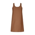 thumbnail image 4 of QIPOPIQ Robe Camis Sans Manches à Col Rond pour Femme Été Nouvelle Couleur Unie Ample et Confortable Robe Décontractée à Bretelles avec Bretelles Suspendues Robe à Col Rond Liquidation, 4 of 5