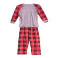 thumbnail image 3 of Pyjamas de Famille Assortis avec T-Shirt Imprimé de Cerf et Plaid, 3 of 6
