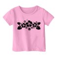 thumbnail image 3 of FhsagQ le 7 Juillet Garçon et Fille Mode Décontractée Imprimé Col Rond Ample Manche Courte T-Shirt Haut Tout-Petit Fille Printemps le 7 Juillet T-Shirts 3T Fille Chandails Taille 10-12 Violet Été 6-7 Ans, 3 of 3