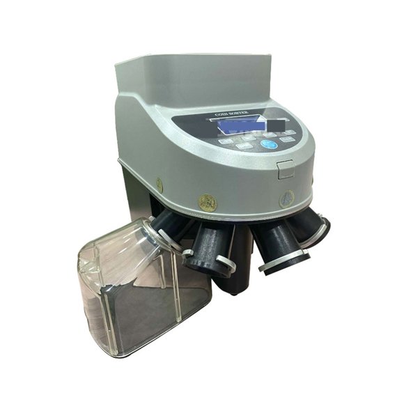 XD-1000 Automatic High-speed Coin Sorting Machine, Electric Mixed Coin Value Sorter, Professional Coin Counter 7-digit Number