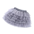 thumbnail image 1 of Splozh Kids Tutu Skirt Toddler Kids Solid Tulle Tutu Tiered Skirt Princess Party Skirt Layered Skirt for Little Girls Grey,2-3 Years, 1 of 3