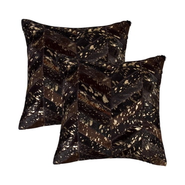 TORINO CHEVRON COWHIDE PILLOW 18"X18" 2-PACK