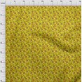 thumbnail image 4 of oneOone Polyester Spandex Yellow Fabric Floral Craft Projects Decor Fabric Printed By The Yard 56 Inch Wide, 4 of 5
