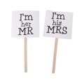 thumbnail image 1 of Accessoires de Photomaton de Mariage Mr et Mrs sur Bâtons (Blanc), 1 of 7