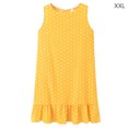 thumbnail image 1 of Robe Femme Sans Manches à Pois, Robe Imprimée à Volants, Col Rond, Coupe Ample, Jaune, TTG, 1 of 7
