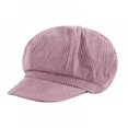 thumbnail image 1 of Mode Dôme Bérets pour les Femmes Coton Rétro Octogonale Casquette Printemps Automne Extérieur Tout-Appariement Plafonné, 1 of 6