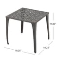 thumbnail image 3 of Christopher Knight Home Kai Outdoor 18" Cast Aluminum Side Table, Bronze Finished, 3 of 8