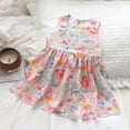thumbnail image 2 of yoeyez Robes pour Filles Taille 7-8 Coton Enfants Imprimé Floral Robes Sans Manches Col Ras du Cou Ample Décontracté Fluide Robe Débardeur Vacances Fête Robes pour Fille Multicolore, 8-9 Ans, 2 of 5