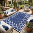 thumbnail image 1 of Reversible Outdoor Rug, Waterproof Plastic Straw Mat – Durable, UV-Resistant, Easy-Clean, Non-Shedding Patio Carpet for Deck, Porch, Balcony, Backyard, Camping, RV Use, 1 of 8