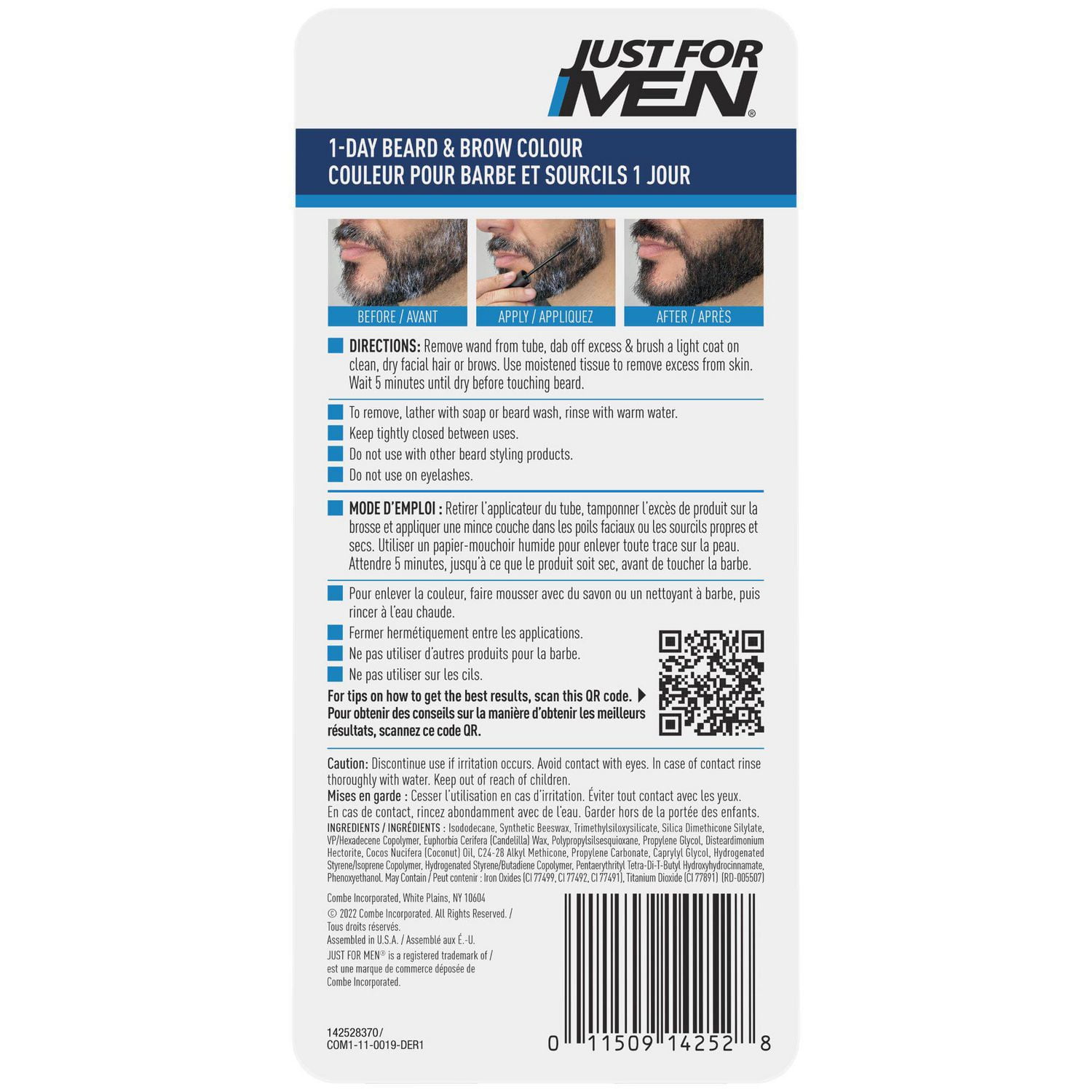 Just for Men Couleur 1 Jour pour Barbe et Sourcils