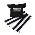 thumbnail image 1 of Petites Filles Hauts Sans Manches à Rayures Shorts Larges avec Nœud 1-6 Ans, 1 of 6