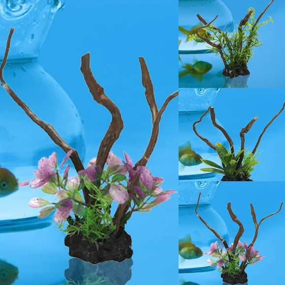 Fake Water Plants Safe Accessories Resin Simulation Driftwood Tree Root for Landscaping