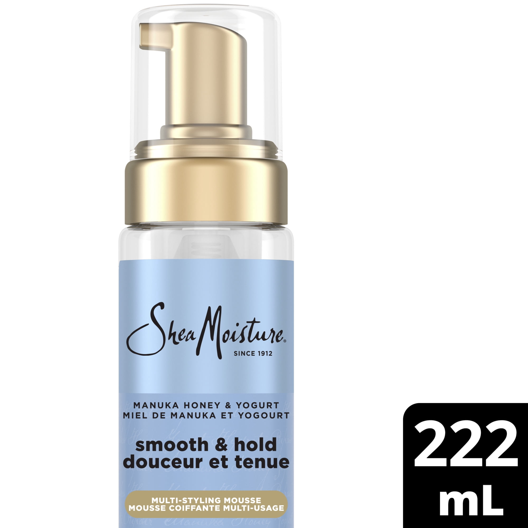 SheaMoisture Mousse Coiffante Multi-Usage Douceur et Tenue, 222 ml