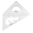 thumbnail image 2 of KLKCMS Ensemble de 2 Règles Triangulaires, Triangles 30/60 et 45/90, Carrés, Géométrie 25 cm, 2 of 9