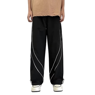 Ketyyh-chn99 Mens Pajamas Pants Relaxed Fit Lounge Pants New Style Outdoor Breathable Sport Trousers Pant Black,XL