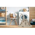 thumbnail image 2 of Ahgly Company Tapis de Zone Beige pour Intérieur, Lavable à la Machine, Rond, Style Transitionnel, Mocassin, 4 Pieds Rond, 2 of 7