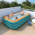 thumbnail image 3 of Thickened Foldable Inflatable Swimming Pool with Awning Slide - 2.1m 3-Layer Design for Kids and Adults, Backyard Family Fun, Easy Setup & Storage, Single Pool for Summer Cooling and Play, 3 of 6